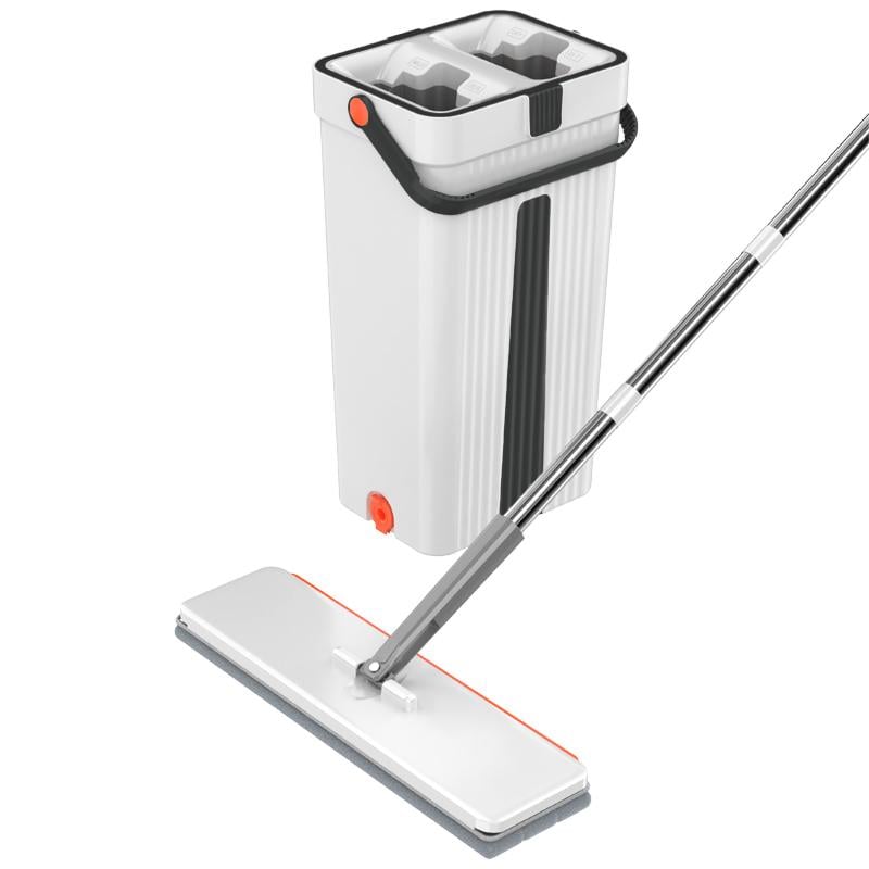 Швабра с отжимом и ведром 4 сменные насадки из микрофибры (BD-132SB)