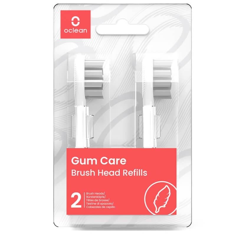 Насадка W02 Gum Care P1S12 для зубної щітки Oclean X Pro/One/SE/Air/F1/Z1/X10/Flow Sonic/Endurance 2 шт. Білий - фото 2