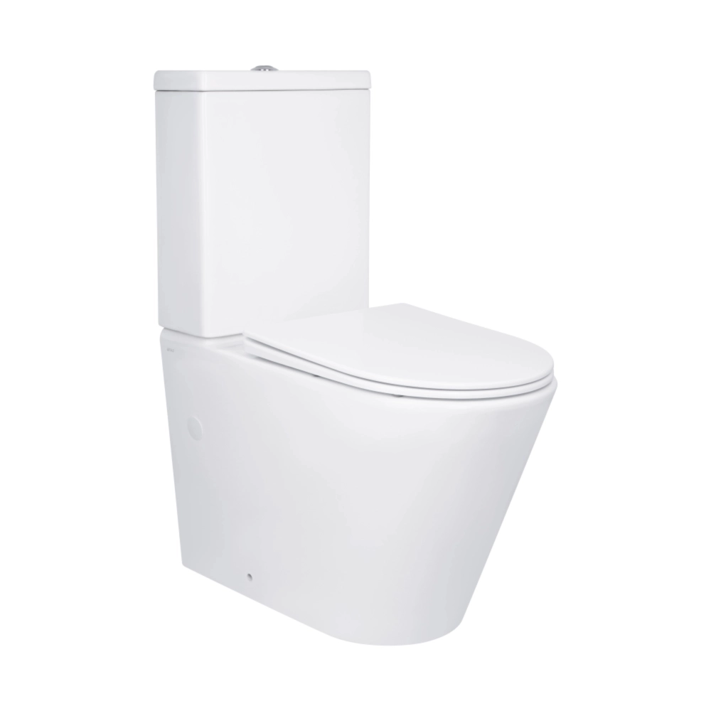 Унитаз для пола Qtap Swan Eco Ultra Quiet с сиденьями Slim Duroplast/Soft-close/Quick Release Белый (SD00054872)