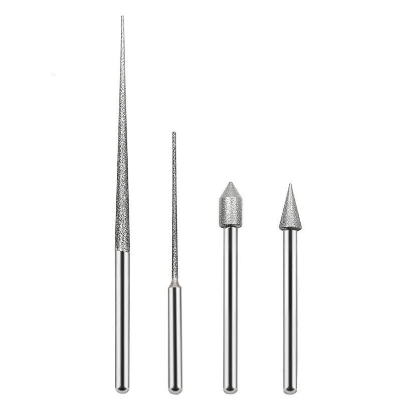 Минифрезы для украшений и бисера - 4 штуки - Алмазные фрезы для творчества - Гравер, Dremel - AFT-004 (137858)