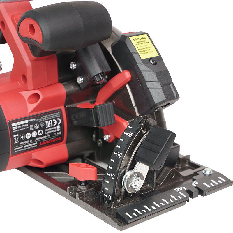 Дискова пилаакумуляторна безщіткова Worcraft CCS-S20LiB з акумулятором 4А та зарядним диск 165 мм (43293) - фото 5 Дискова пилаакумуляторна безщіткова Worcraft CCS-S20LiB з акумулятором 4А та зарядним диск 165 мм (43293) - фото 5