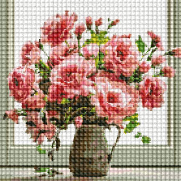 Алмазная мозаика Идейка Аромат букета 40х40 см (Id-AMO7863)