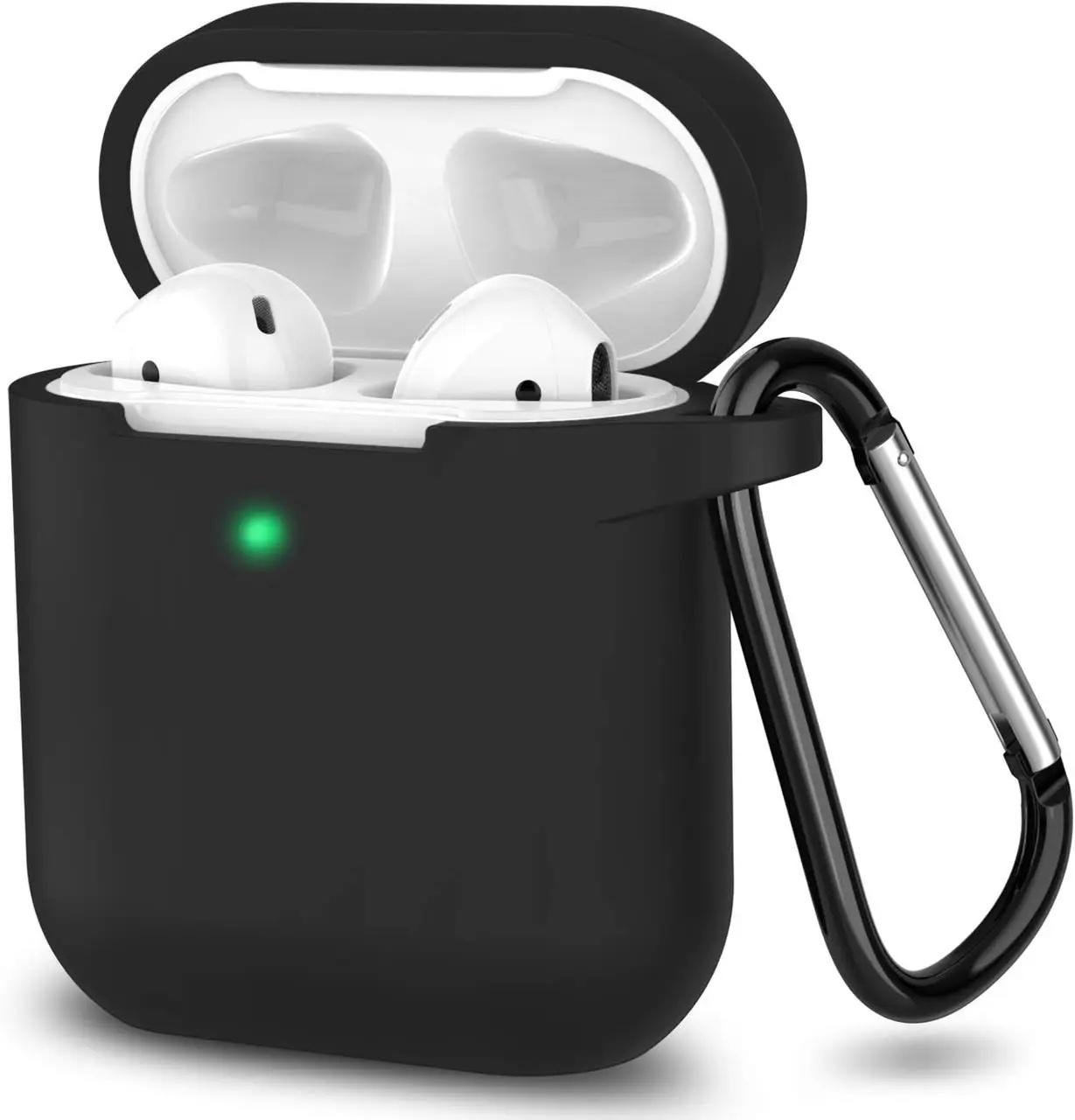 Чехол для наушников Apple AirPods 2 силиконовый Черный (VANAX53001)