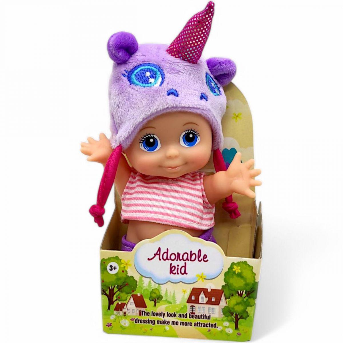 Кукла-пупс в шапочке 13 см Фиолетовый (263795) Кукла-пупс в шапочке 13 см Фиолетовый (263795)