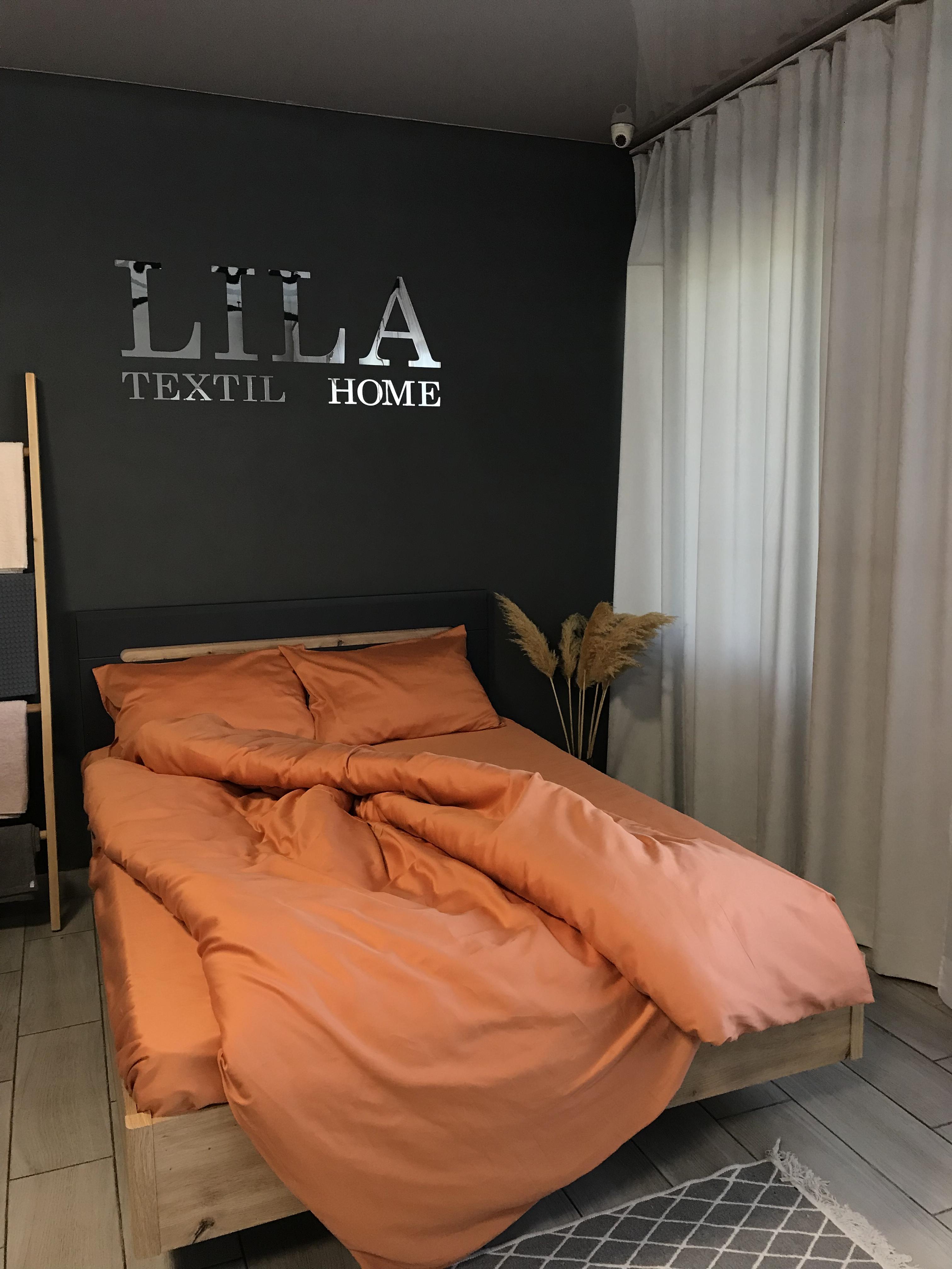 Комплект постільної білизни LILA Textil Home з преміум сатину сімейний Цегляний (06102023pksc) - фото 4