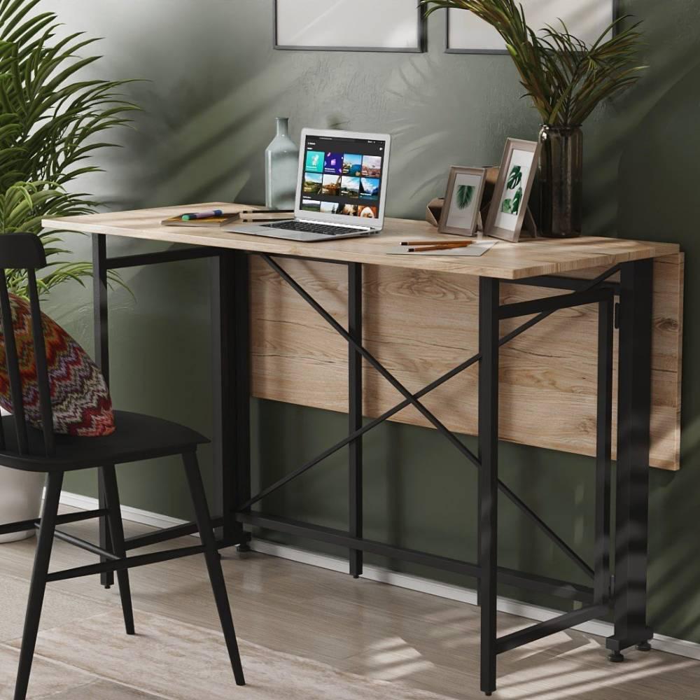 Стол-книга трансформер Ferrum-decor Орион 3 металл/ДСП 16 мм 750x1150x880 мм Черный/Дуб Сан-Марино (FRD-105082)