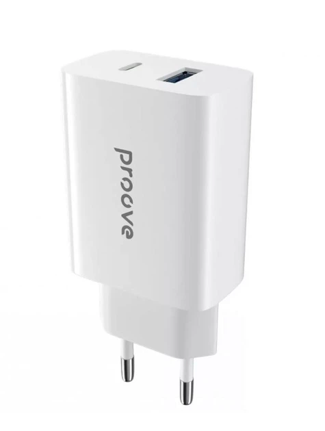 Зарядний пристрій мереживний Proove Rapid 20W Type-C/USB White (м00193)