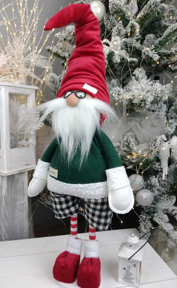 Новогодний Скандинавский Гном 80 см Красно-зеленый (22393676)