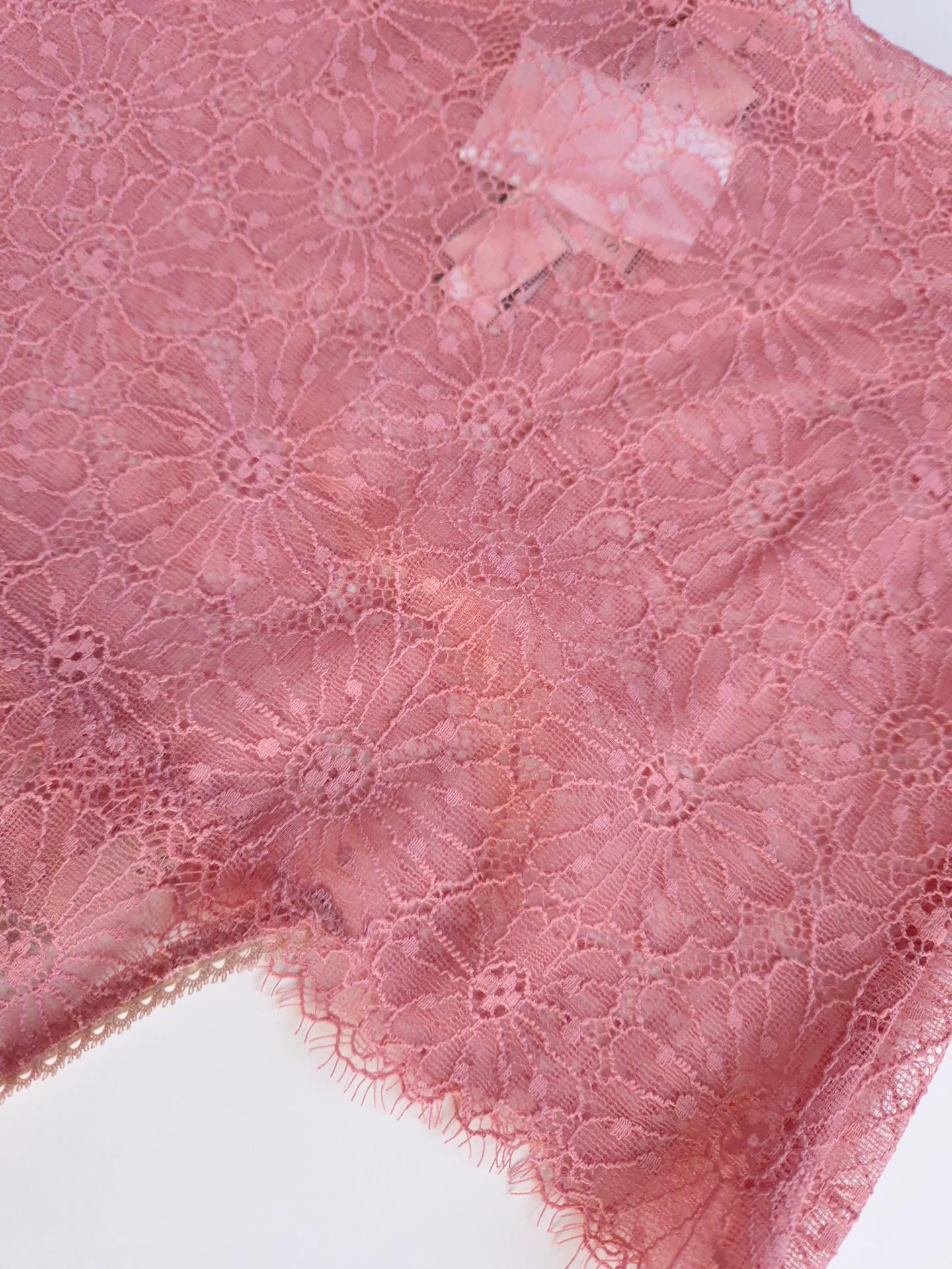 Трусики жіночі гіпюрові Victoria's Secret high waist thong panty А-95 M Рожевий (44) - фото 7