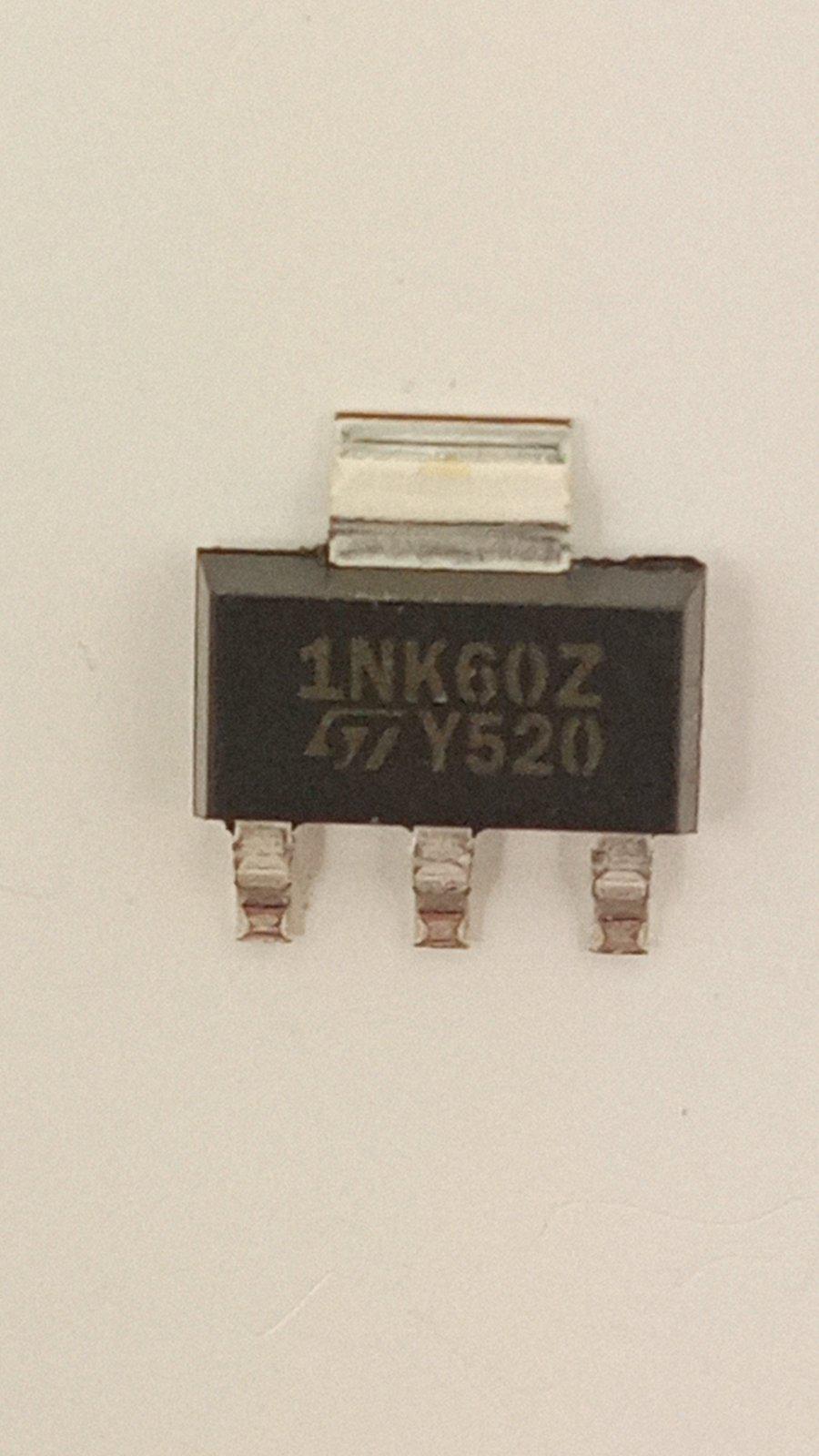 Транзистор STN1NK60Z n-channel 600 V 0,3A Zener-Protected Sot-223 (08265)
