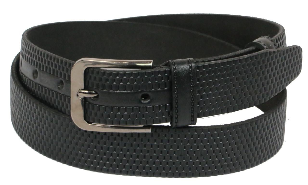 Ремень под брюки Skipper 1051-35 натуральная кожа 3,5 см Черный