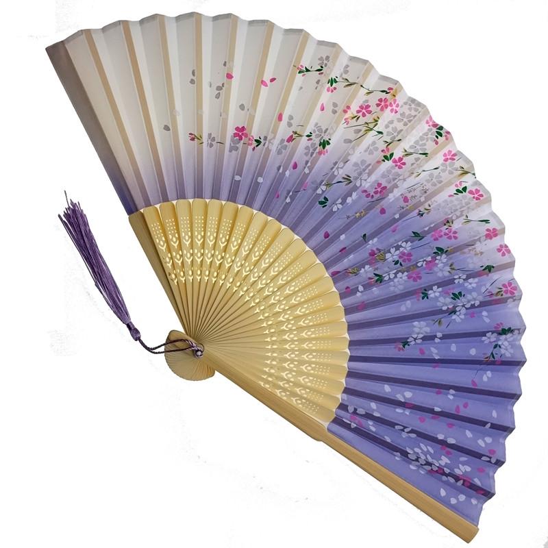 Веер деревянный 21х37 см Синий (C4643)