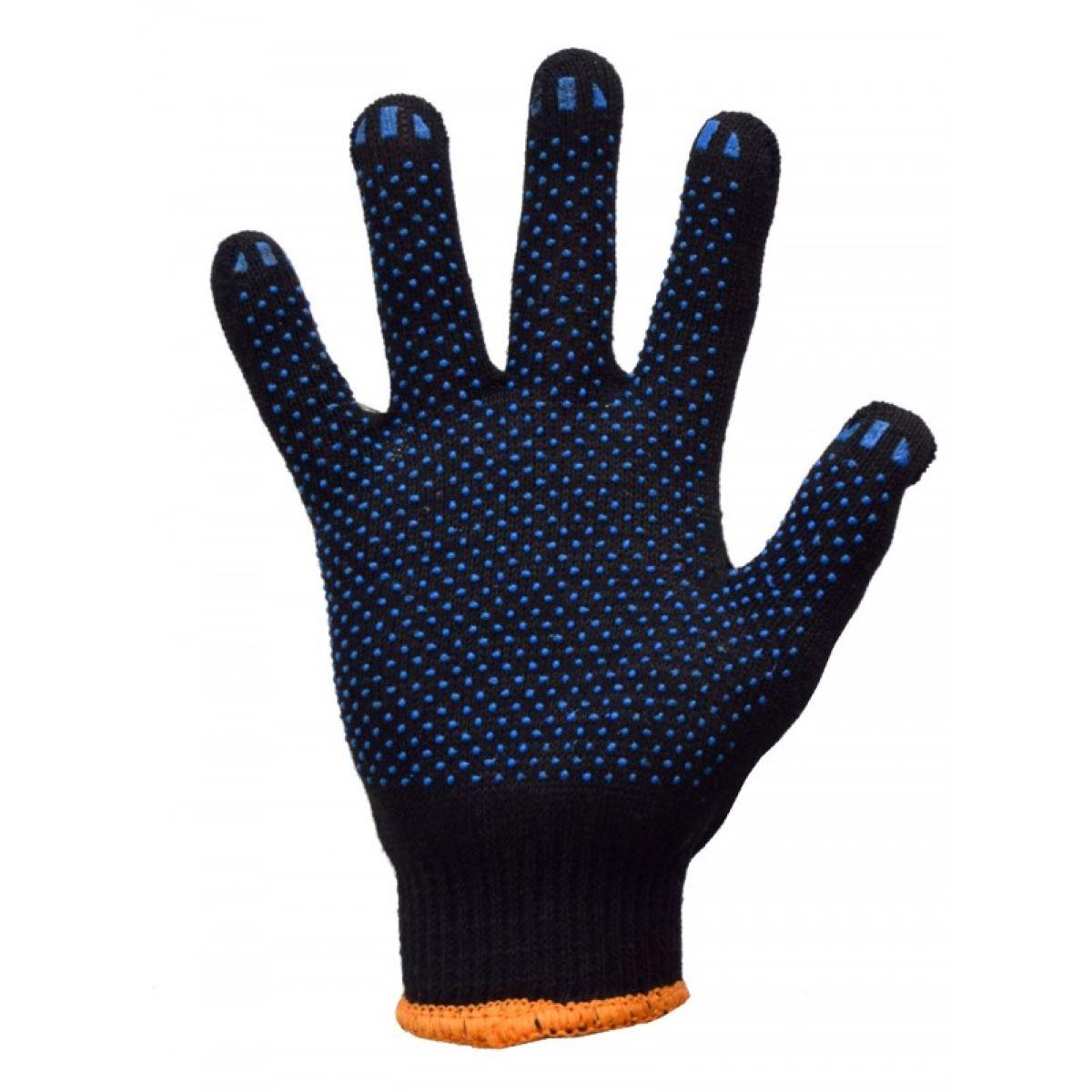 Рукавички робочі трикотажні Trident 8411 з ПВХ крапкою 10 клас Стандарт 50 г Чорний (200412) - фото 2 Рукавички робочі трикотажні Trident 8411 з ПВХ крапкою 10 клас Стандарт 50 г Чорний (200412) - фото 2