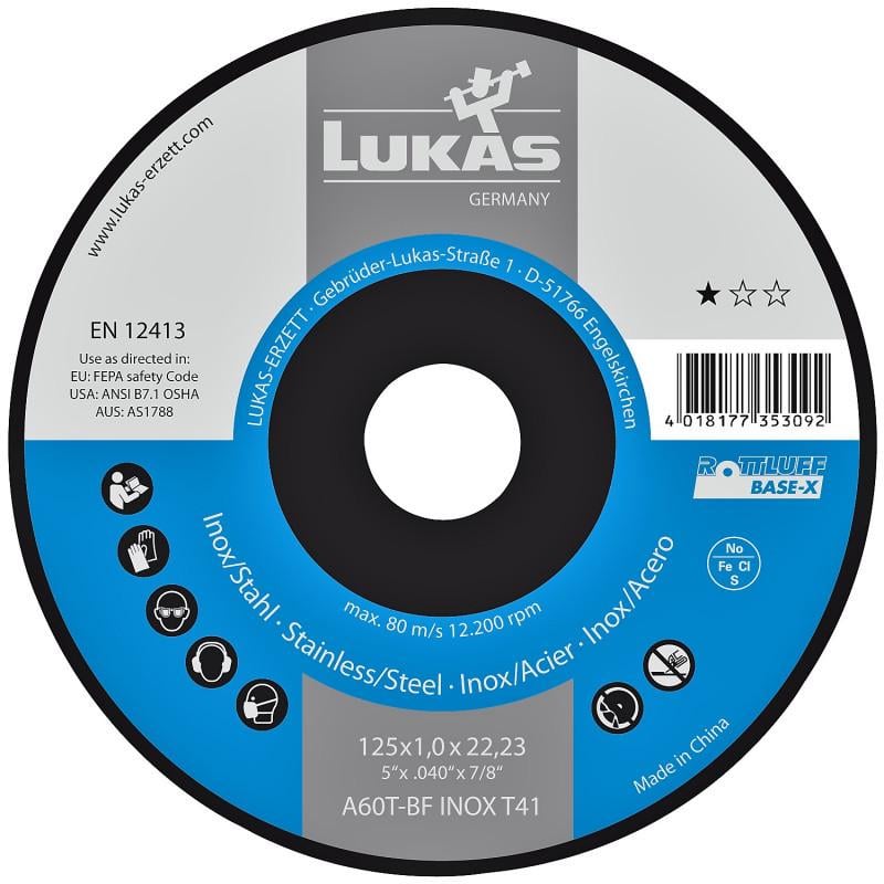 Круг отрезной Lukas Base-X T41 125x1,0x22 мм (2236442284)