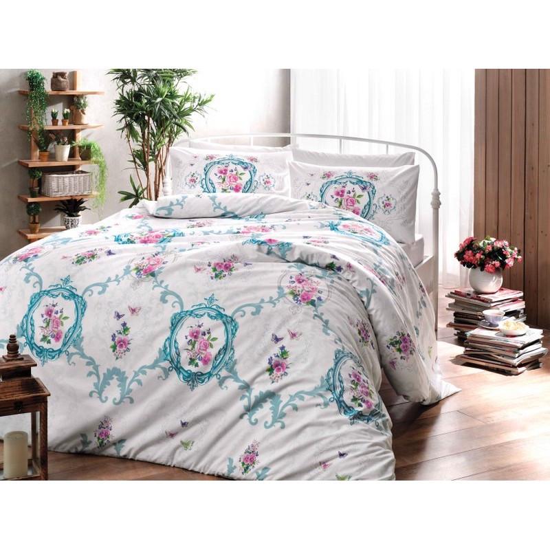 Постельное белье Tac Selina полуторное Бирюзовый (2000022086332)