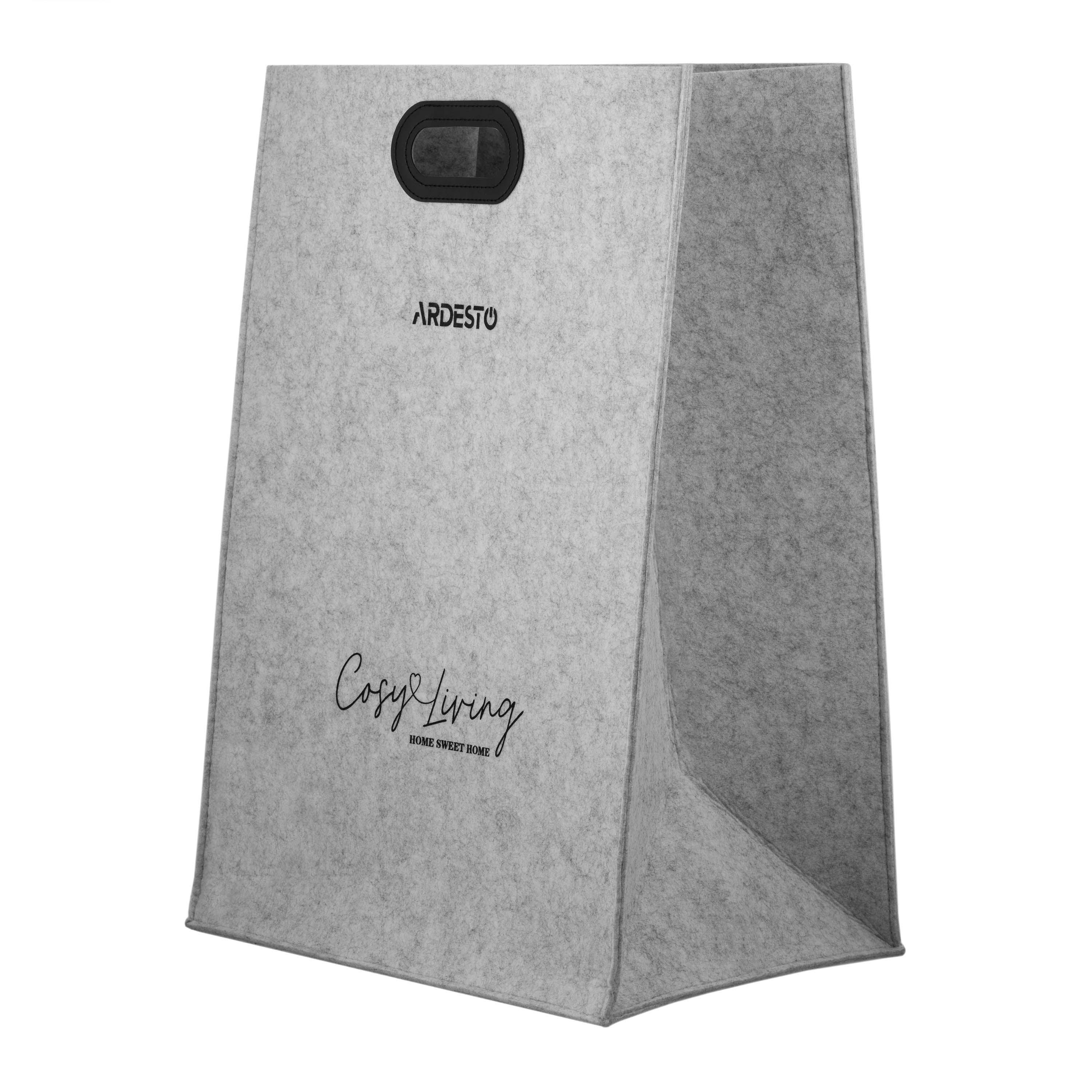 Кошик для білизни Ardesto Prestigio 40х30х60 см 68 л Сірий (ARHC2401FG)