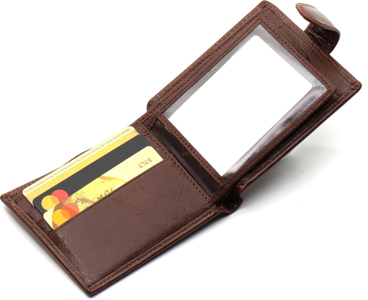 Портмоне мужское ST Leathe из натуральной кожи с фиксацией Coffee Коричневый (ST103) - фото 5 Портмоне мужское ST Leathe из натуральной кожи с фиксацией Coffee Коричневый (ST103) - фото 5