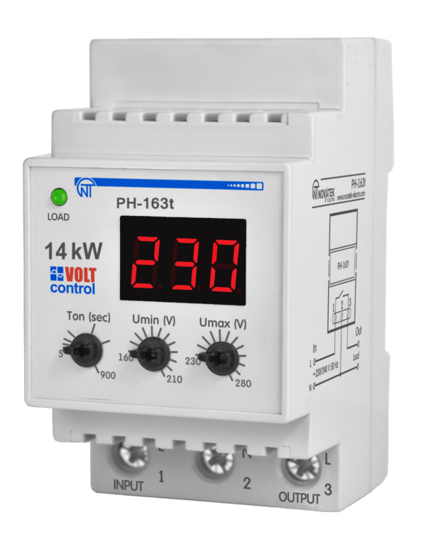 Реле напряжения Новатек РН-163Т VOLT CONTROL 63А