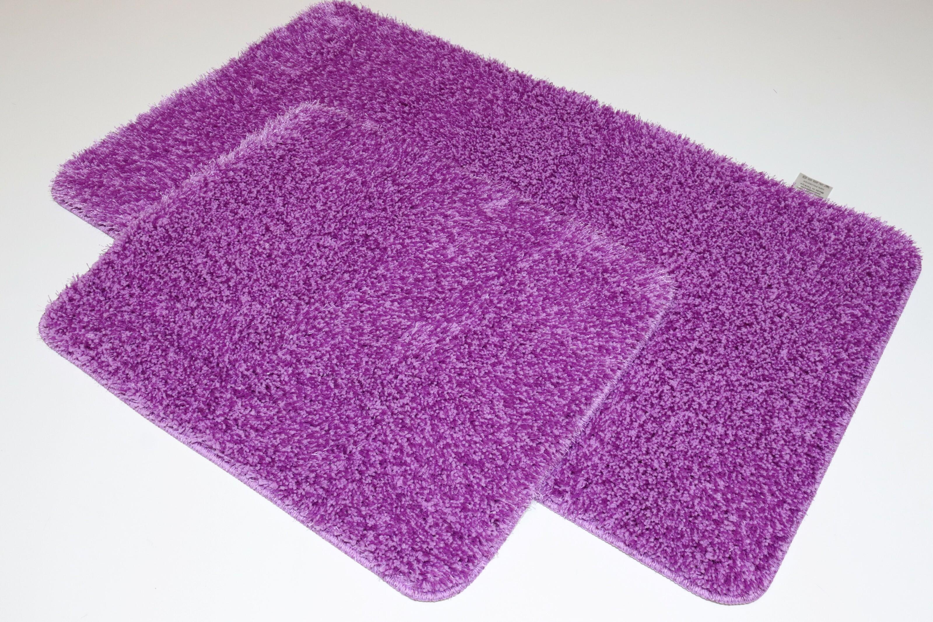 Набор ковриков в ванную и туалет Pirlanta с высоким ворсом 100x60/50x60 см Lilac (01295)
