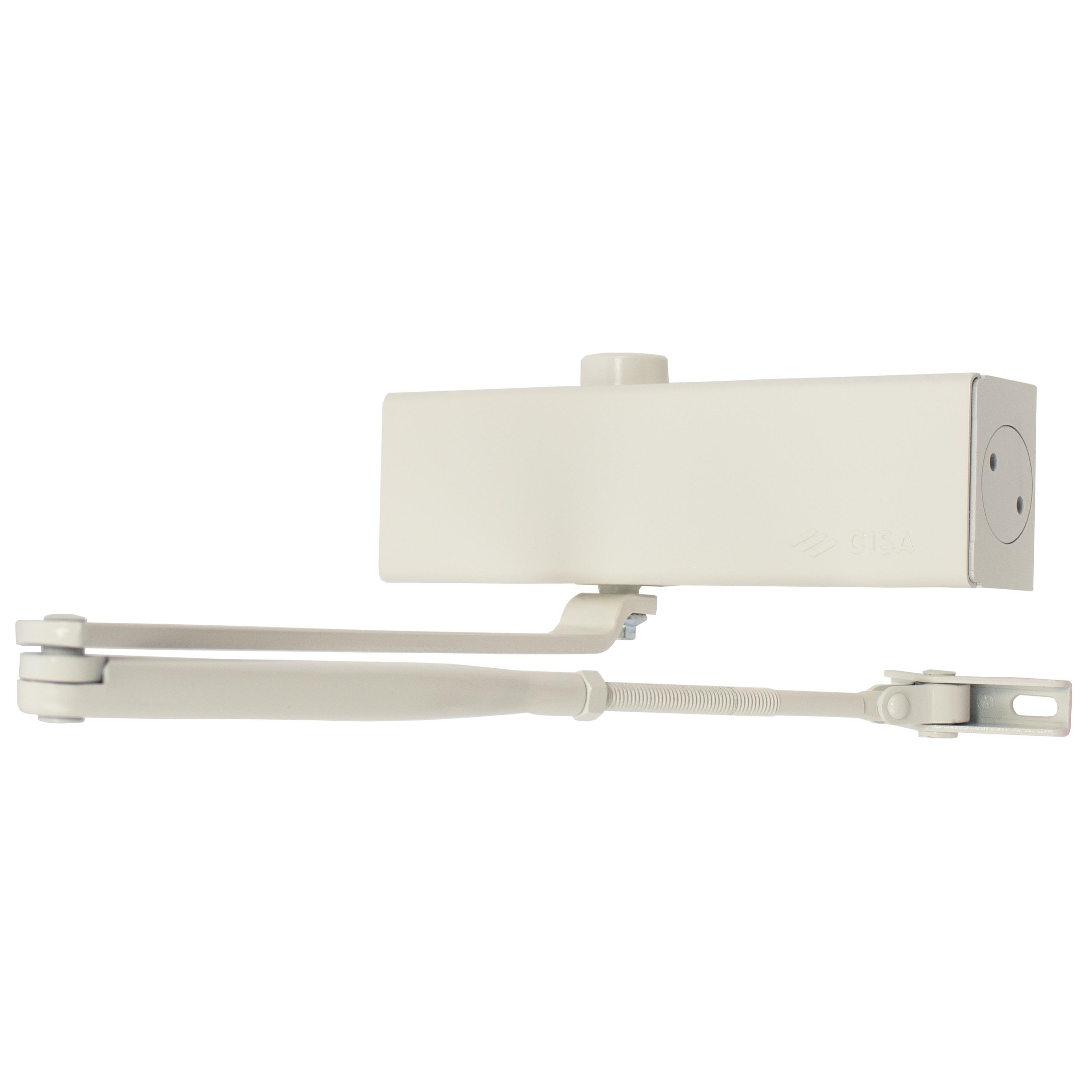 Доводчик Cisa C1611.03.0.45 Professional Plus2 BC STD HO с фиксацией до 80 кг Белый