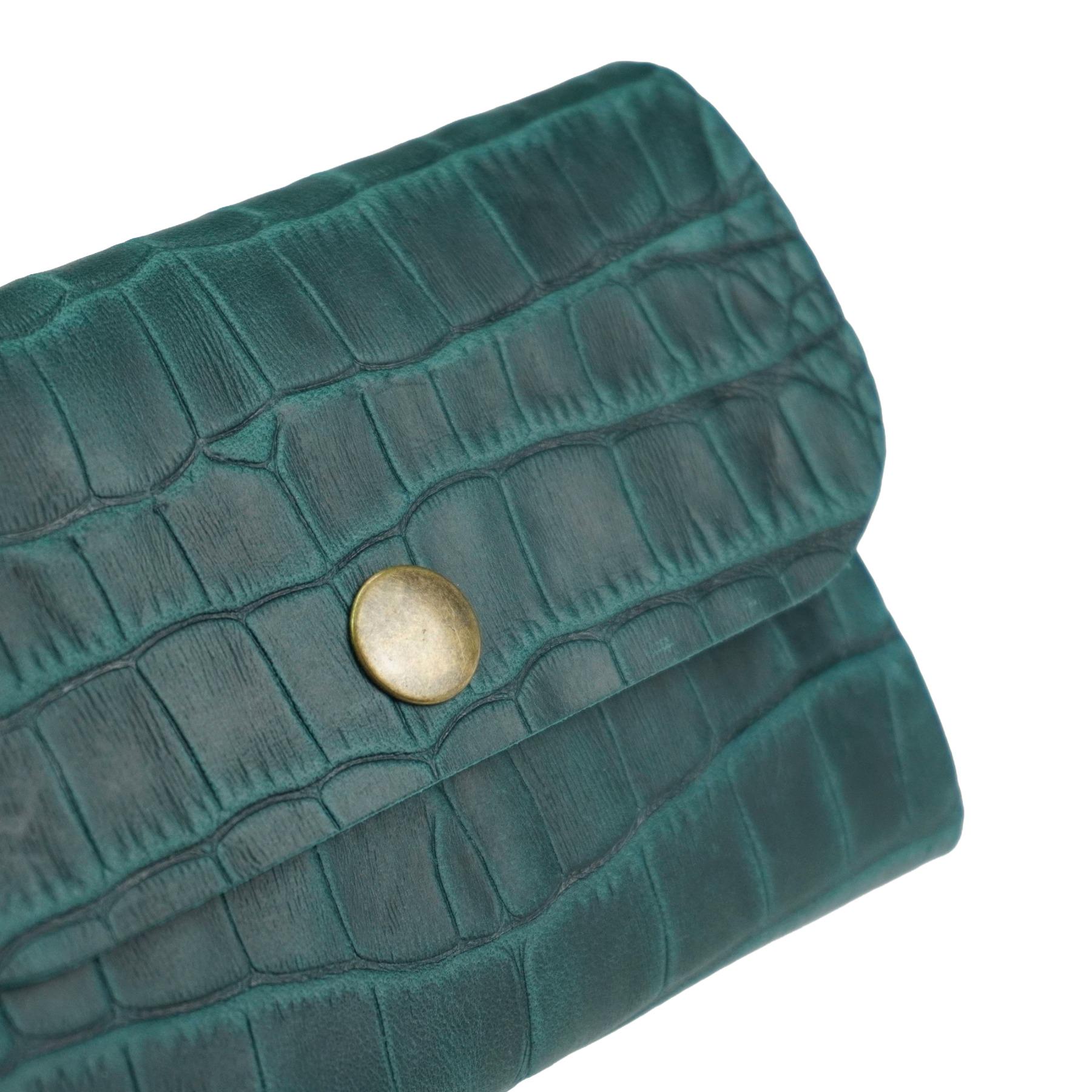 Кошелек кожаный Крокодил Mini-02 Опал - фото 5 Кошелек кожаный Крокодил Mini-02 Опал - фото 5