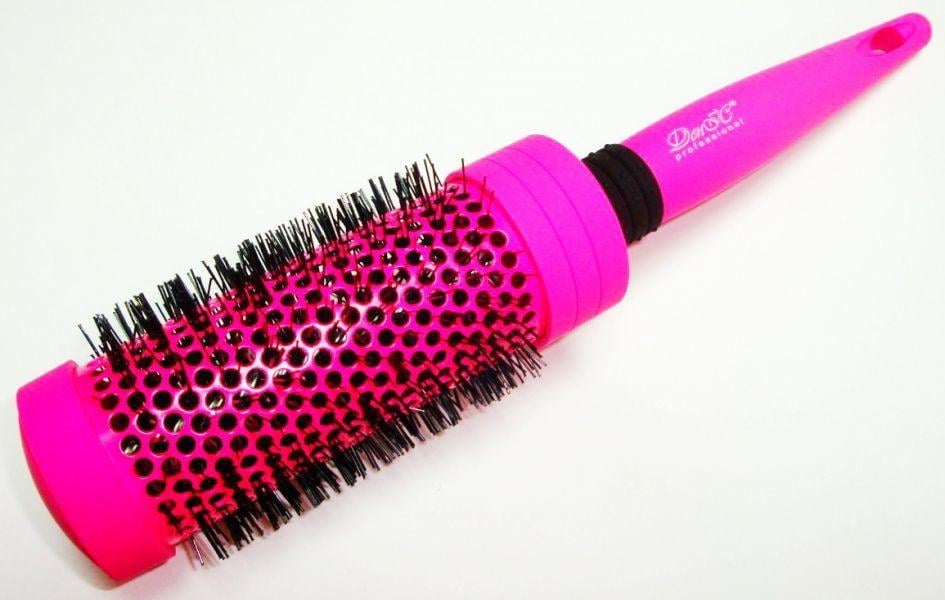 Расческа-брашь ДенІС professional термостойкая керамика карбон 44 мм Розовый (1453069992)