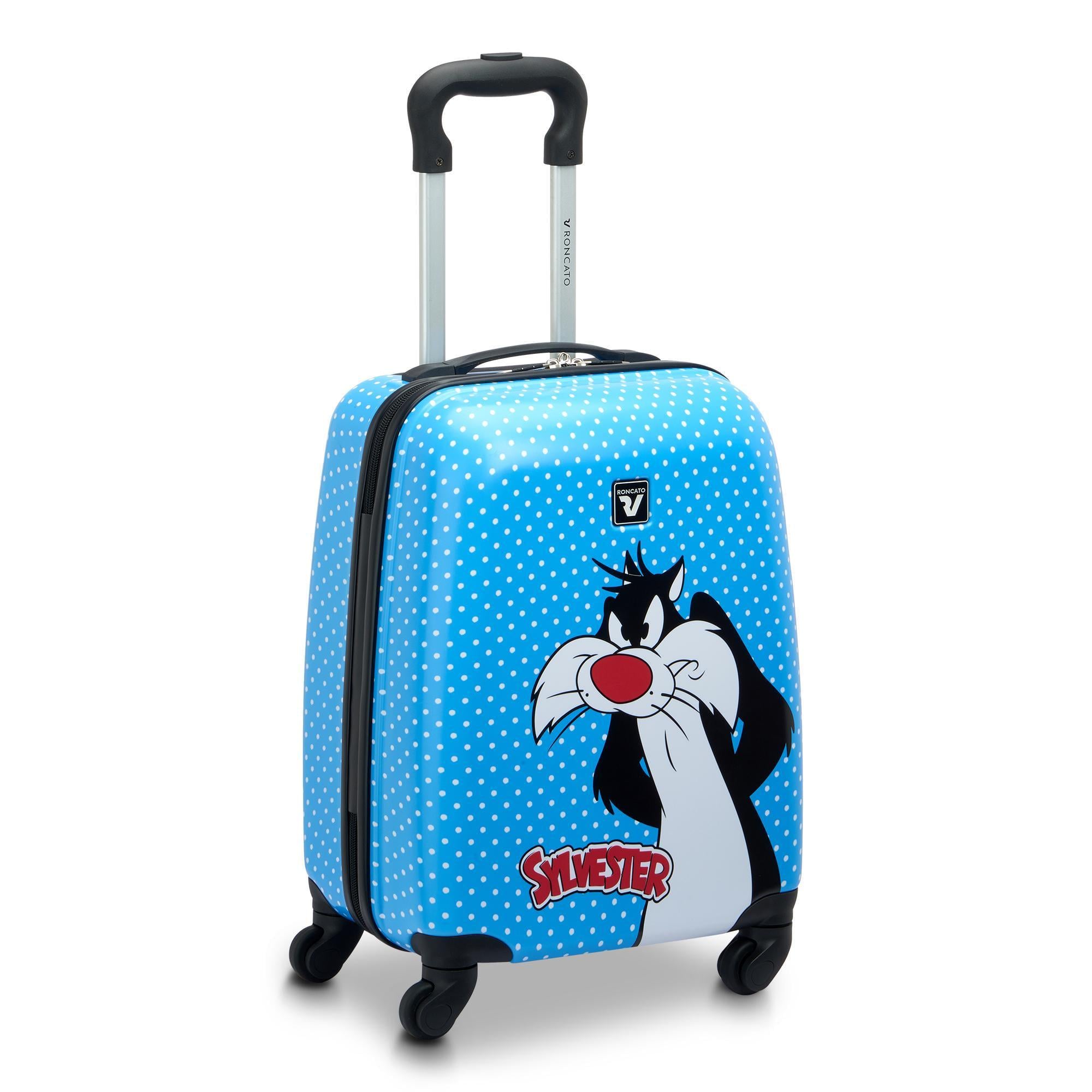 Валіза дитяча ручна поклажа та мішечок Roncato LOONEY TUNES KIDS 441001/18 44х31х20 см 1,9 кг 27 л Блакитний (13307)