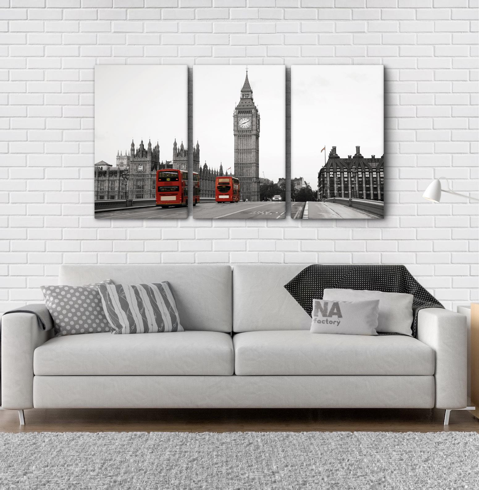 Модульная картина Лондон 53x100 см (Art-131_3А) - фото 2 Модульная картина Лондон 53x100 см (Art-131_3А) - фото 2