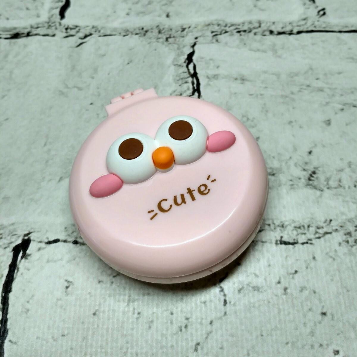 Щетка для волос детская для девочки расческа с зеркалом 2в1 раскладушка Cute 6х6,5 см Розовый (3643С-2)