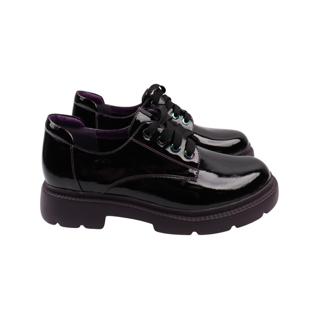 Туфли женские Polann из лаковой кожи р. 39 Черный (191-22DTC)