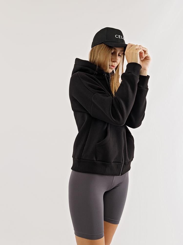 Толстовка женская ЦБ-00223886 р. 44 Черный (SKT000918553)