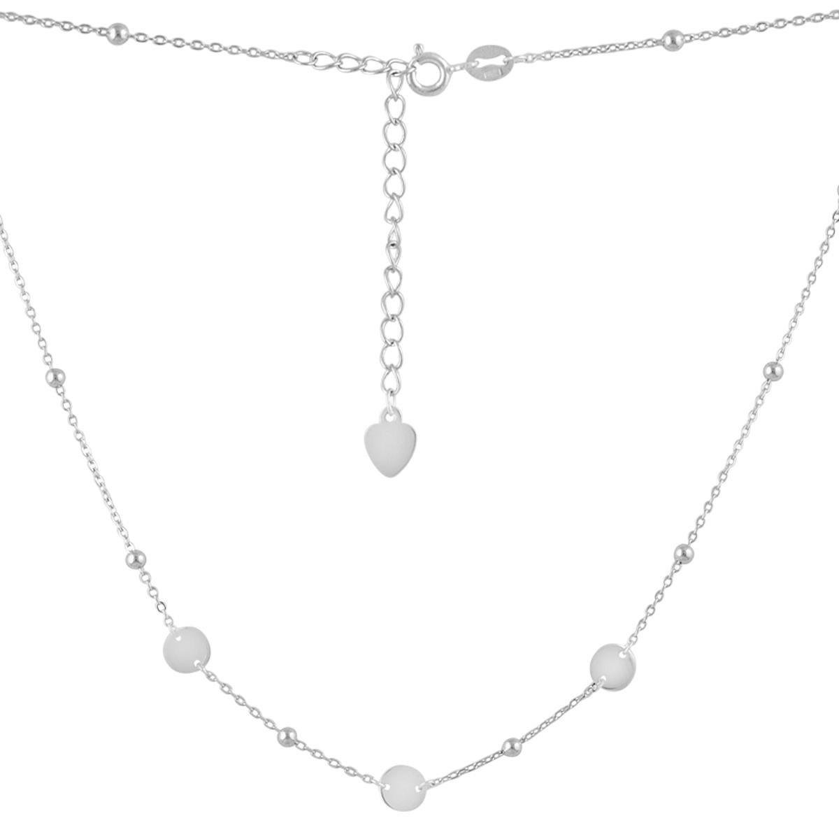 Колье серебряное с круглыми элементами