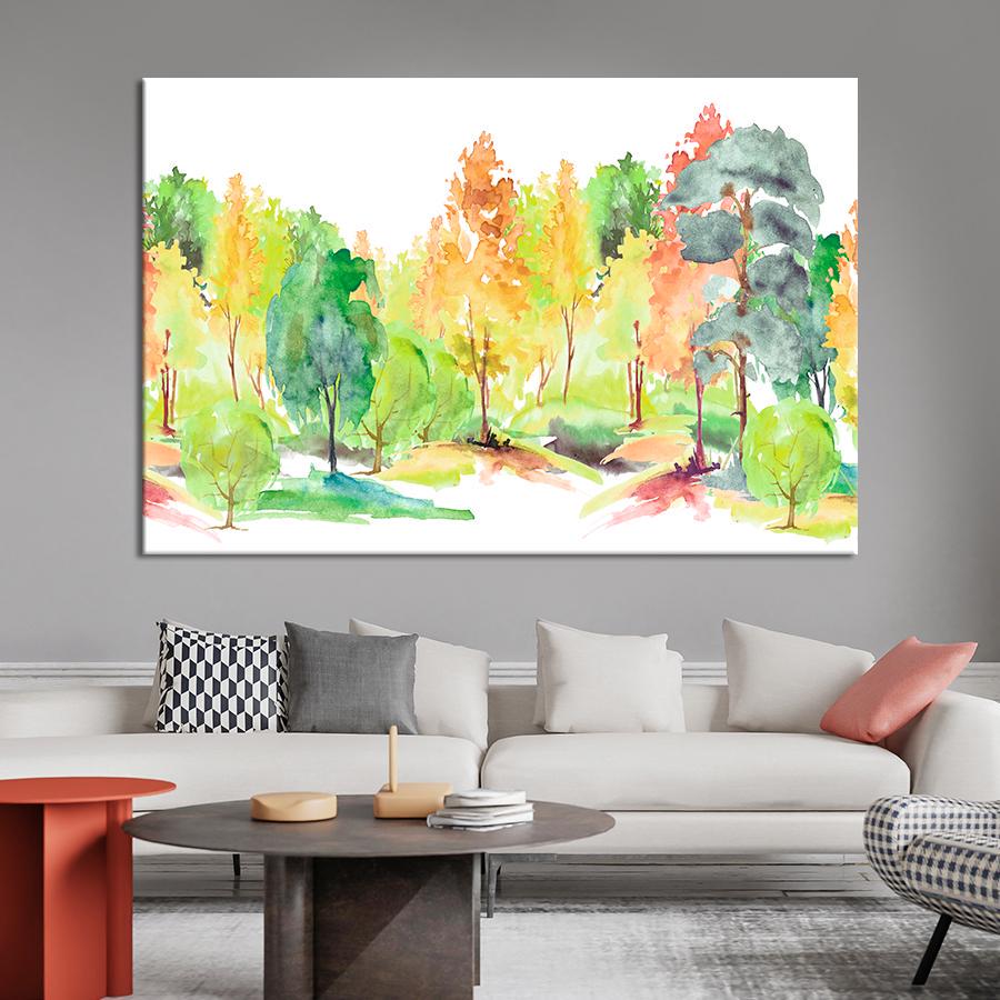 Картина на полотні Осінь у лісі 80x54 см (V450-1_L)