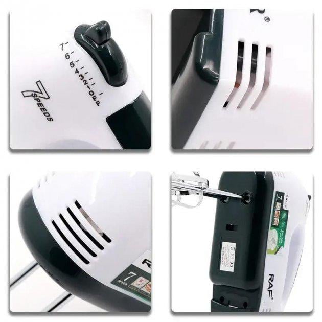 Миксер ручной кухонный RAF R6633B Белый (1123) - фото 4