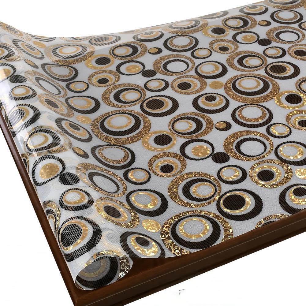 Мягкое стекло лазер Oncu Grup 600 мкм 60х240 см Черно-золотой (5936)