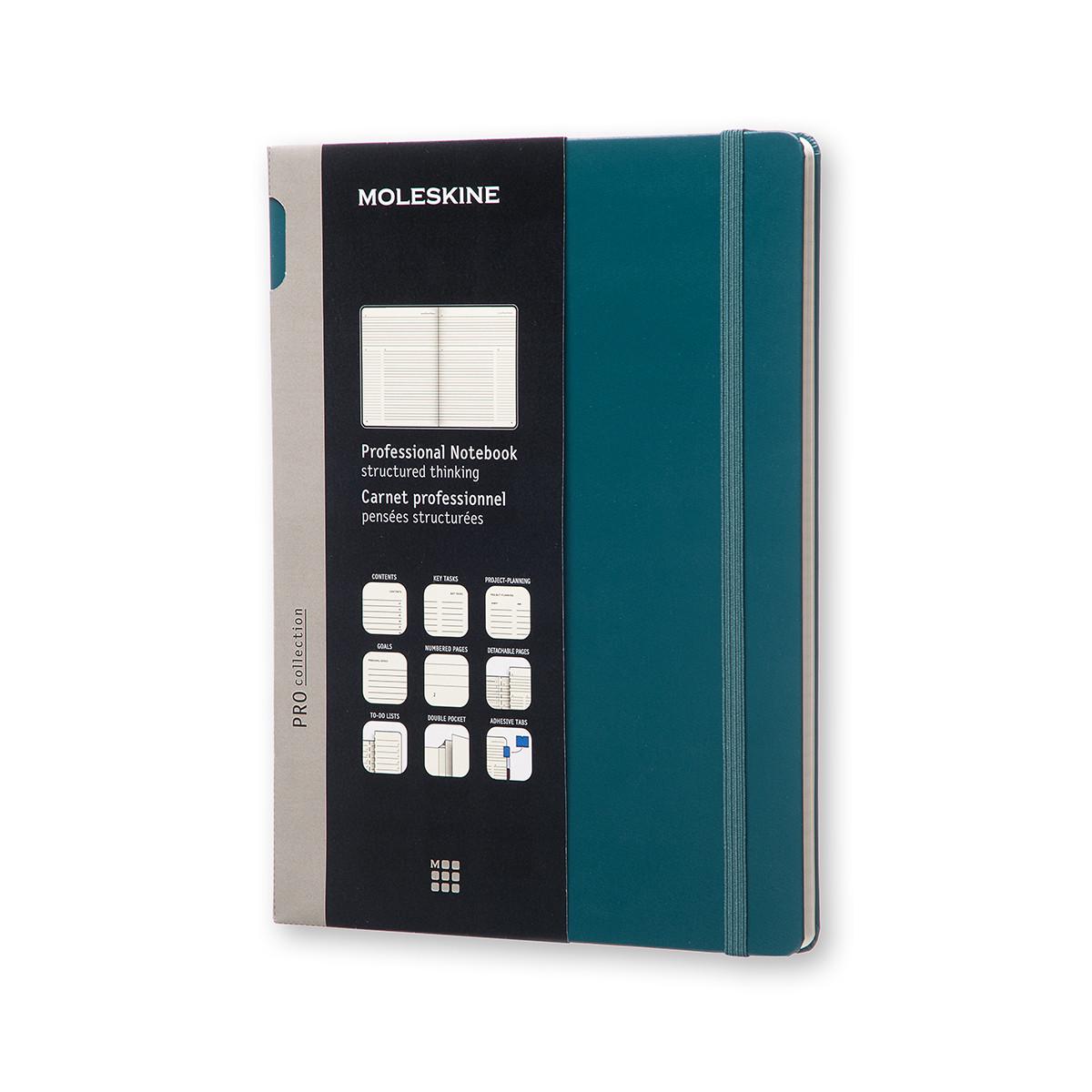 Блокнот Moleskine PRO большой 19х25 см 192 страницы шалфей (8051272891362)