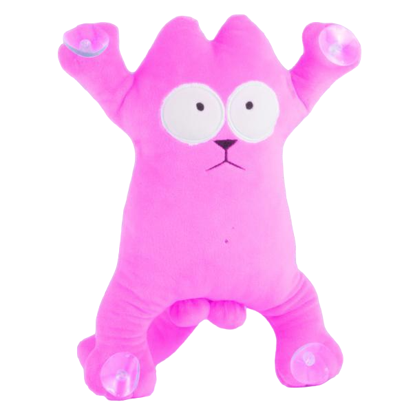 Мягкая игрушка Копица Сувенир на присосках 1/1 Котик 31 см Розовый (00284-134)