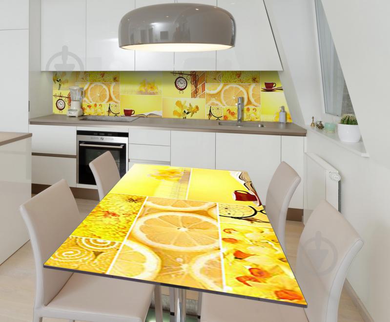 Наклейка виниловая на стол Zatarga  "Цитрусы Геометрия"  600х1200 мм