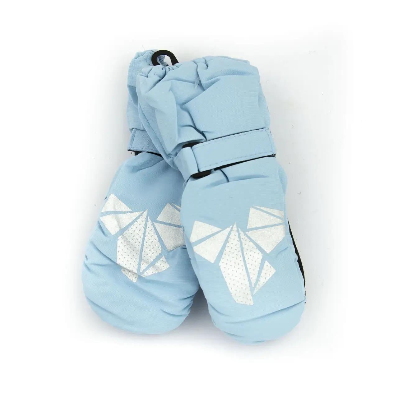 Детские перчатки болоневые лыжные 5-7 лет Голубой (23-12-24)