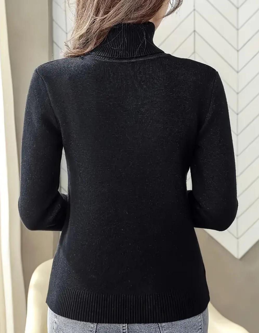 Водолазка зимова з хутром усередині L Чорний (2513174764) - фото 3 Водолазка зимова з хутром усередині L Чорний (2513174764) - фото 3