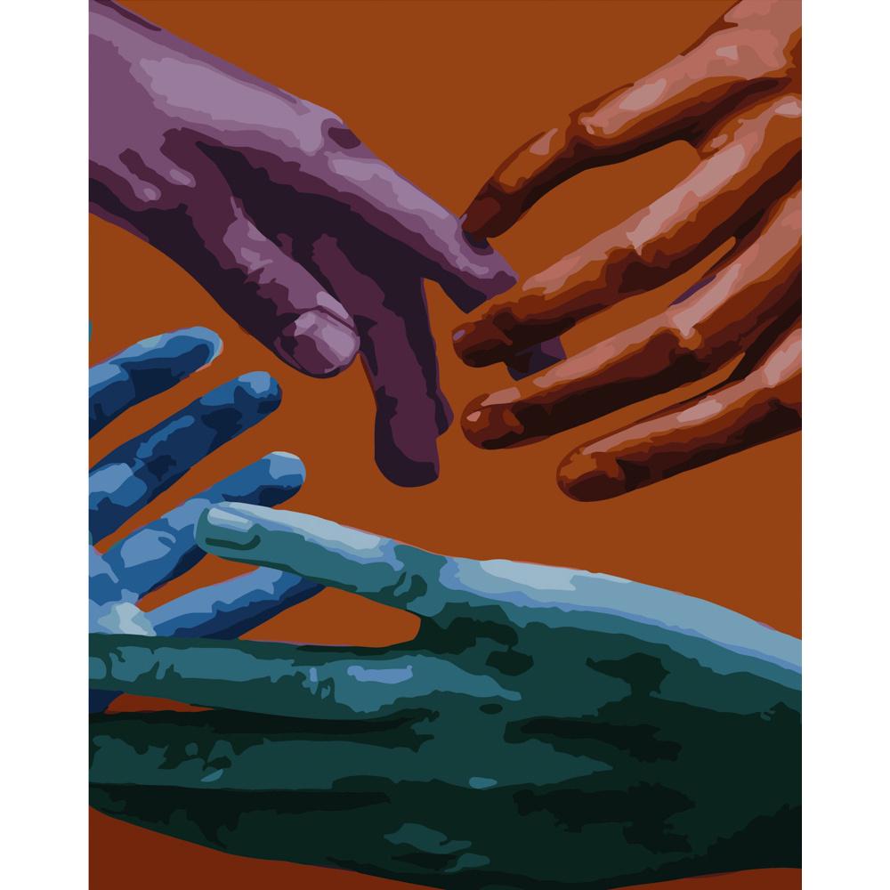 Картина по номерам Strateg Премиум Поддержка 40х50 см (GS307)