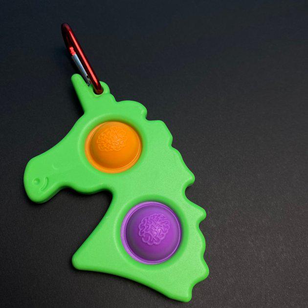 Іграшка антистрес Simple Dimple Pop It брелок Єдиноріг Зелений (100316)