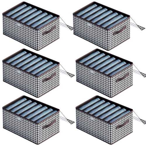 Органайзеры для хранения одежды и вещей 7 секций 6 шт. 44х30х20 см Черно-белый (60011/6) Органайзеры для хранения одежды и вещей 7 секций 6 шт. 44х30х20 см Черно-белый (60011/6)