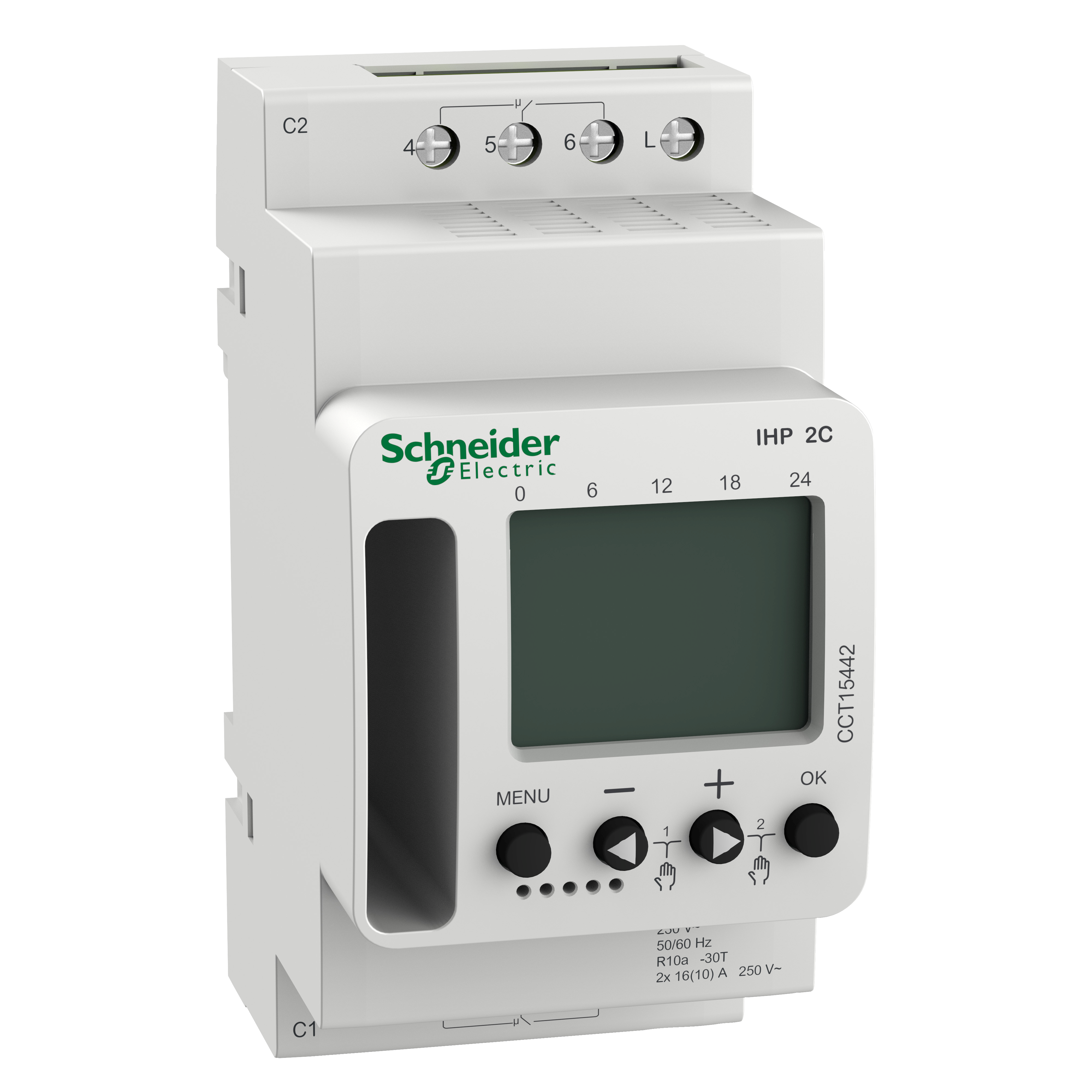 Таймер электронный Schneider Electric Acti9 IHP 16A 230V AC 2 канала недельный (CCT15442)