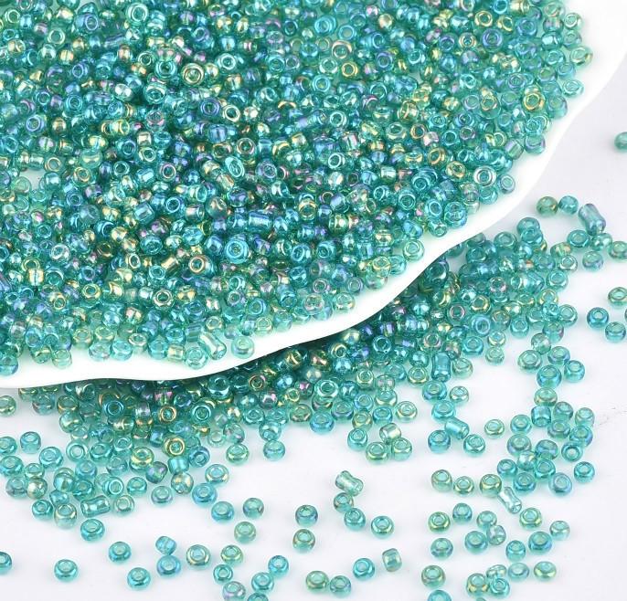 Бисер Бензиновый 2 мм 50 г Бирюзовый темный (БР0002б41)