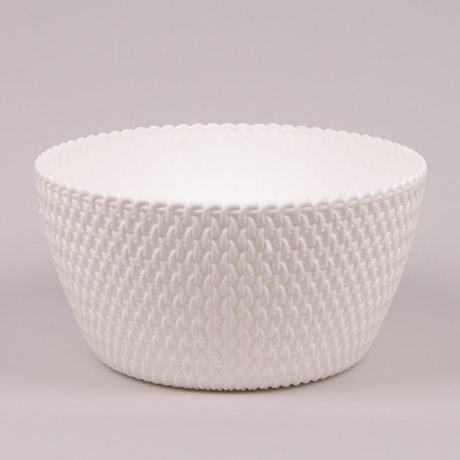 Горшок пластмассовый Миска Splofy 91771 24 см Белый (DR015060)