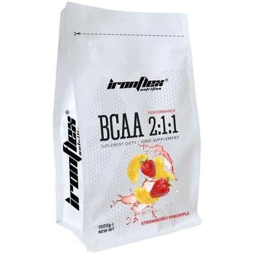 Аминокислота BCAA для спорта IronFlex BCAA Performance 2-1-1 1000 г 200 порций Strawberry/Pineapple Аминокислота BCAA для спорта IronFlex BCAA Performance 2-1-1 1000 г 200 порций Strawberry/Pineapple