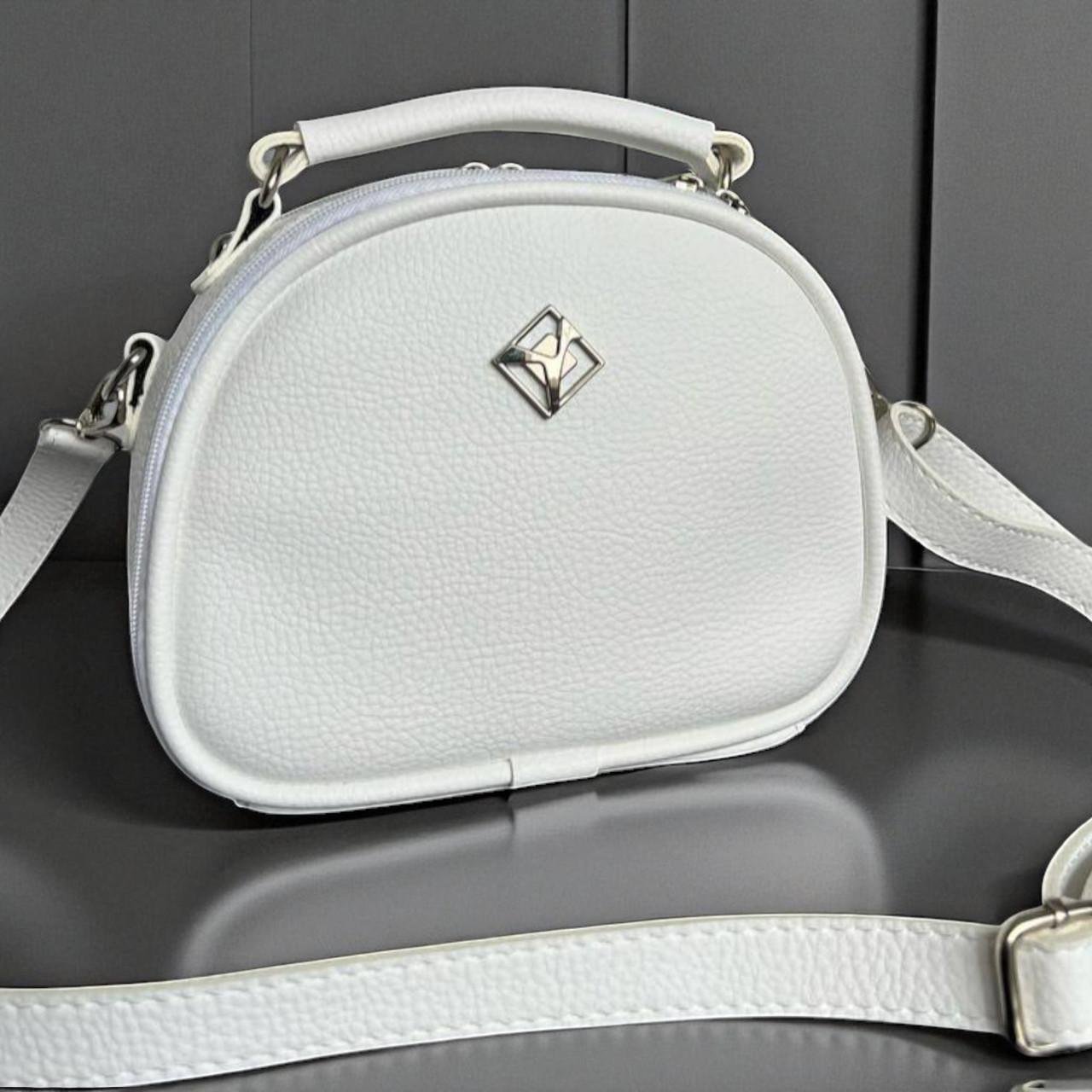 Сумка женская кросс-боди из экокожи 22х17х9 см Белый (2682007786) - фото 1 Сумка женская кросс-боди из экокожи 22х17х9 см Белый (2682007786) - фото 1