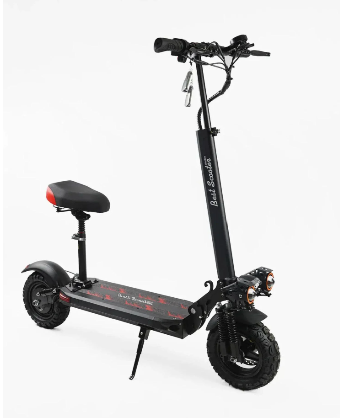 Електросамокат Best Scooter BS-90711 із сидінням 800W 48V 15Ah Чорний