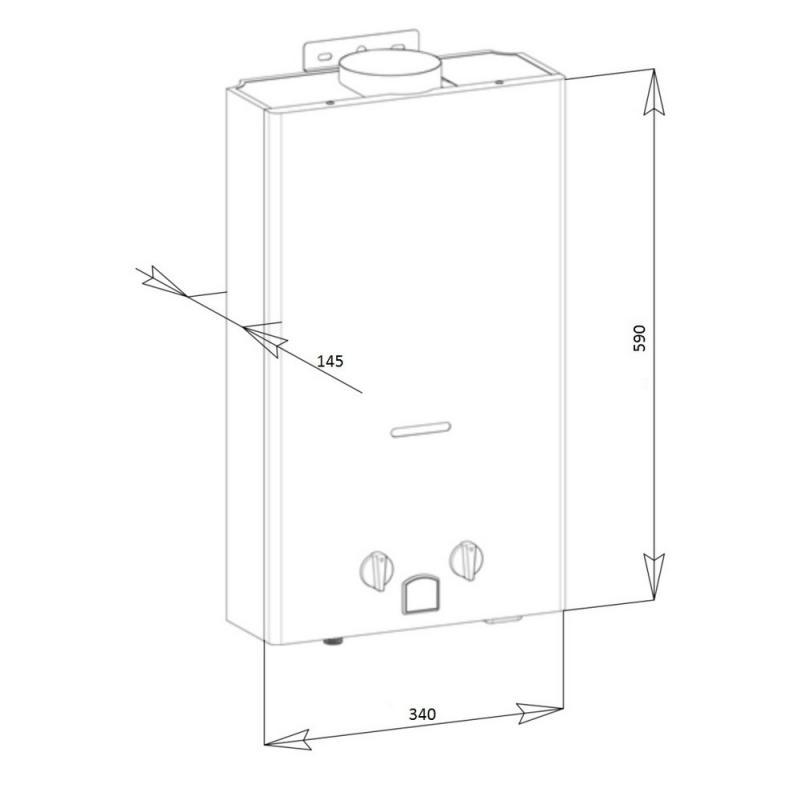 Колонка газова димохідна Aquatronic JSD20-A08 10 л Білий - фото 2